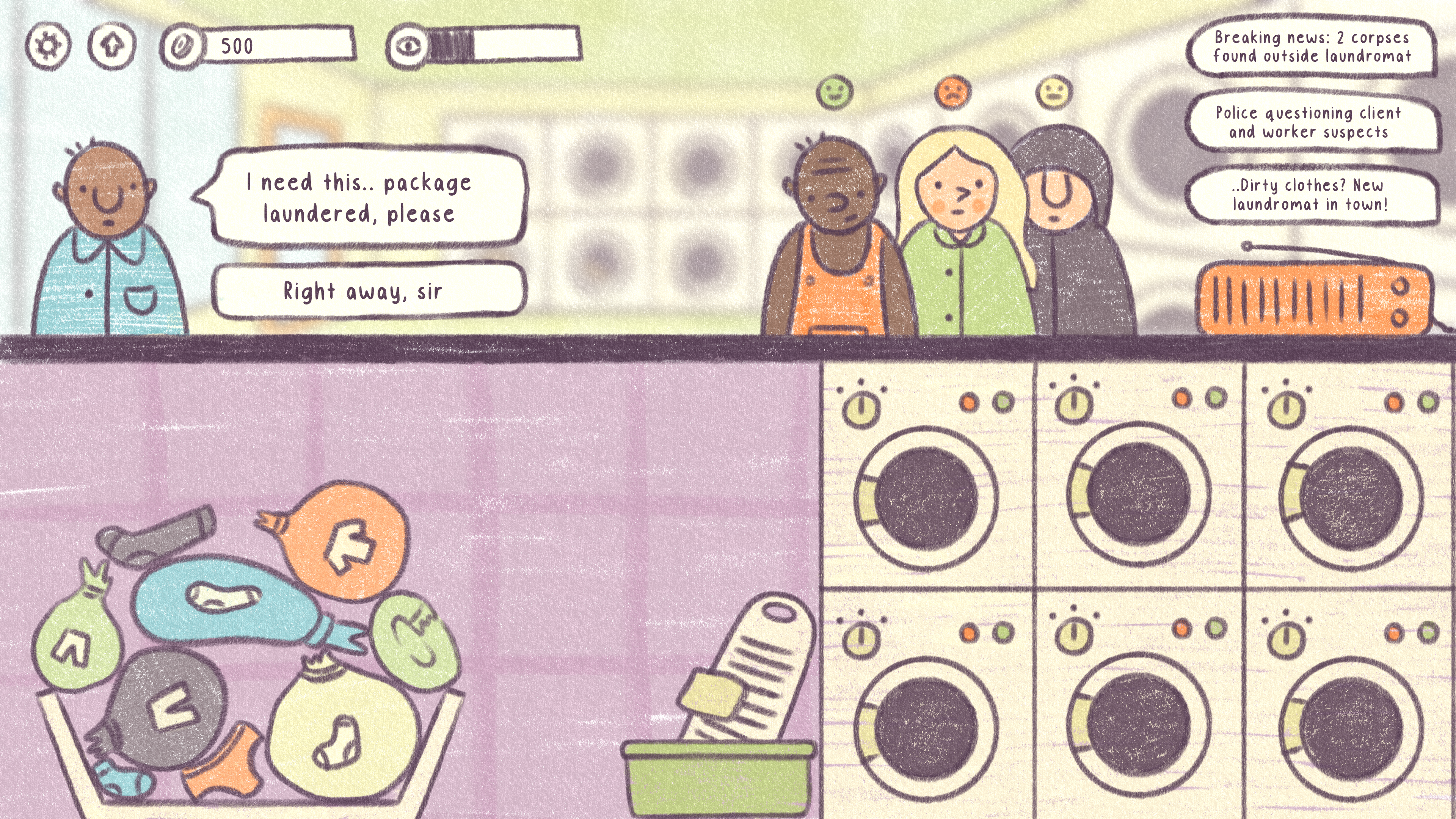 Mock-up for a jam game