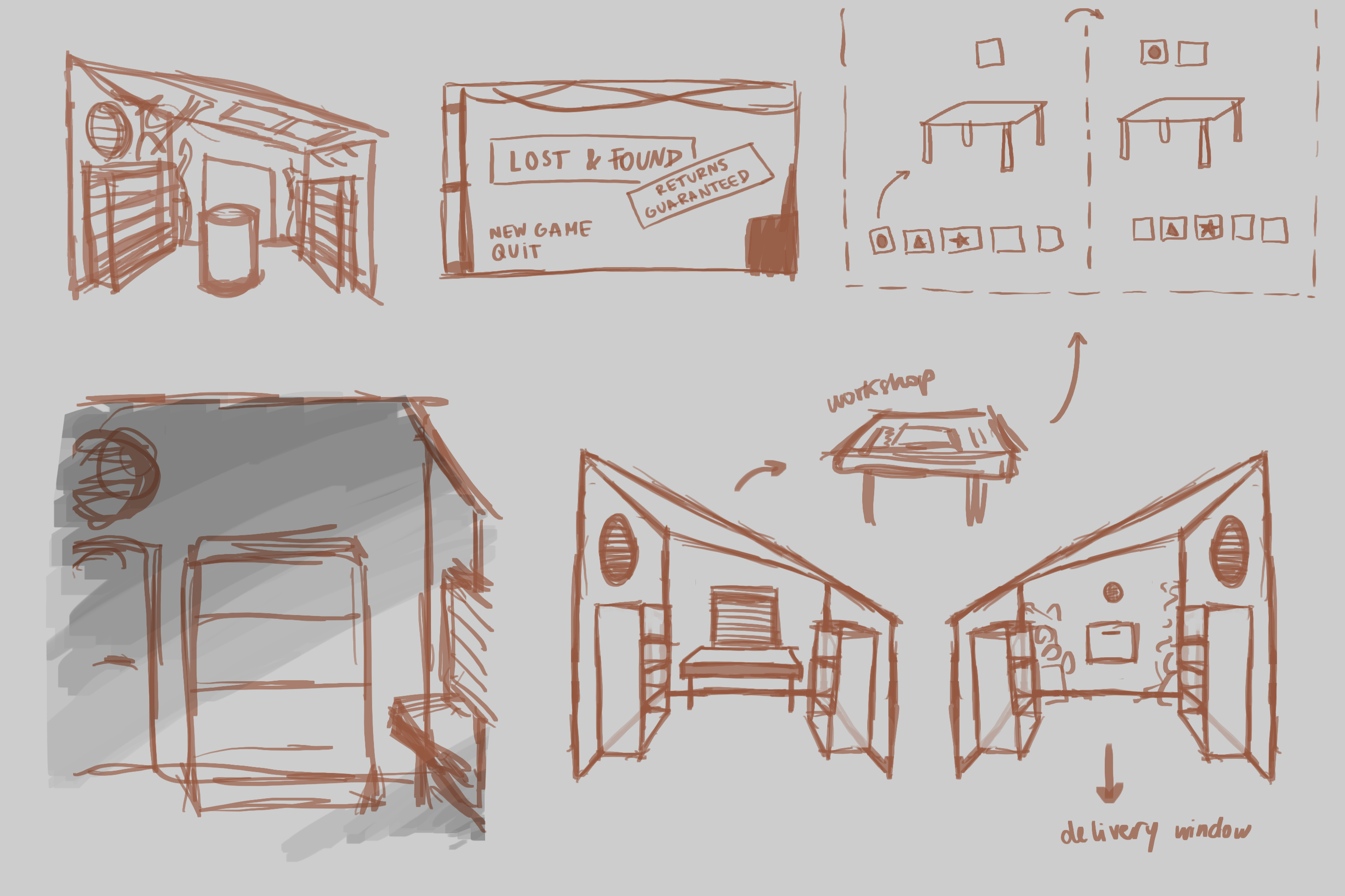 Early environment sketches